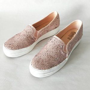 Keds Platform Sneakers Two Tone Rose Gold Silver Reversible Slip-on Size 6.5
